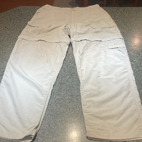 Royal Robbins size 10 regular adjustable length hiking pants elastic panels tan - Picture 4 of 14